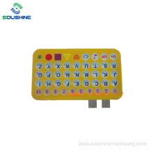 Yellow Toys membrane switch with 26 letters